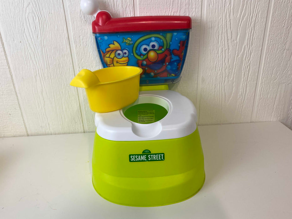 secondhand Kolcraft Sesame Street Elmo Adventure Potty Training Chair With Toilet Seat Adapter