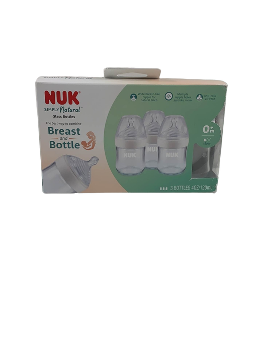 Shop NUK Simply Natural Glass Bottles, 3 Pack, 4oz at GoodBuy Gear