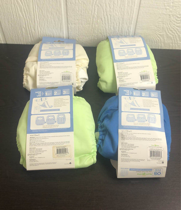 secondhand BumGenius One-Size Pocket Diapers, -4 diapers with inserts