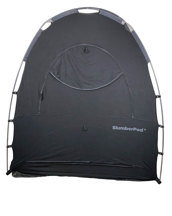 secondhand SlumberPod 3.0 Sleep Canopy, Black with Grey Accents