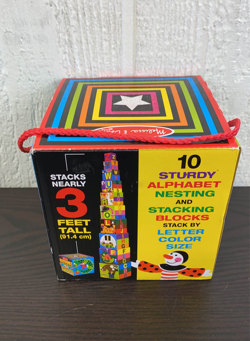 secondhand Melissa & Doug Alphabet Stacking And Nesting Blocks