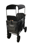 used Wonderfold W2 Luxe Multifunctional Double Stroller Wagon, 2021, Charcoal Gray