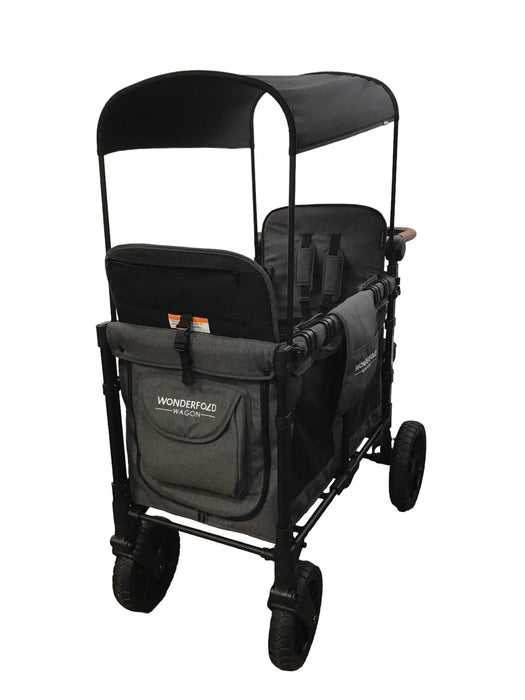 used Wonderfold W2 Luxe Multifunctional Double Stroller Wagon, 2021, Charcoal Gray