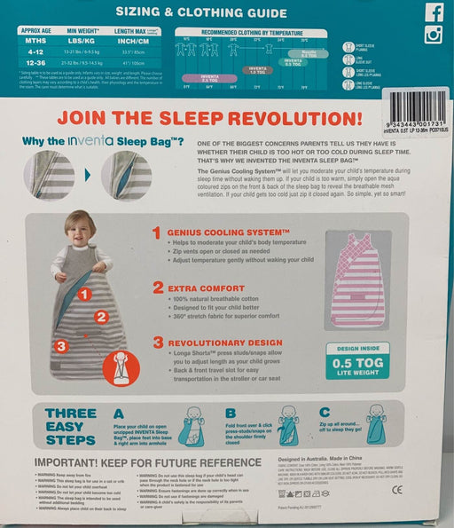 secondhand Love To Dream Inventa Sleep Bag .5 Tog, 12-36 Months