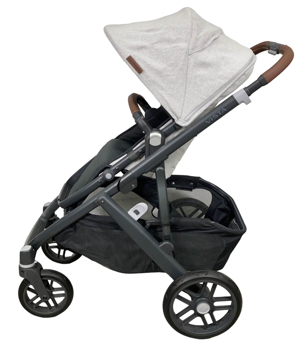 secondhand UPPAbaby VISTA V2 Stroller, 2022, Anthony (White & Grey Chenille)