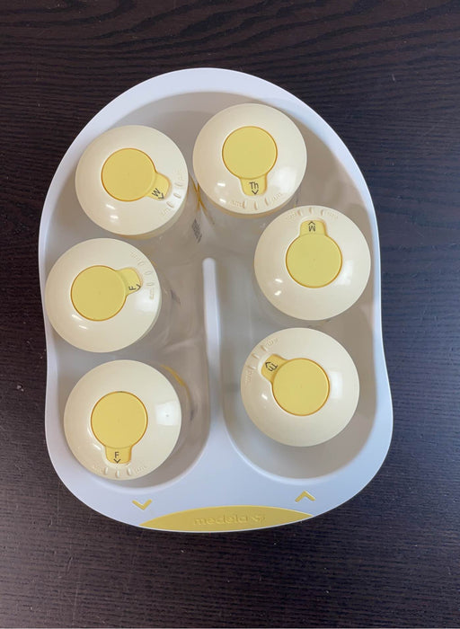 secondhand Medela Bottle Storage Tray, With Bottles