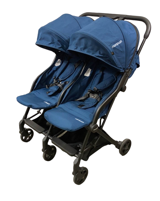 used Mompush Lithe Double Stroller, 2022, Navy