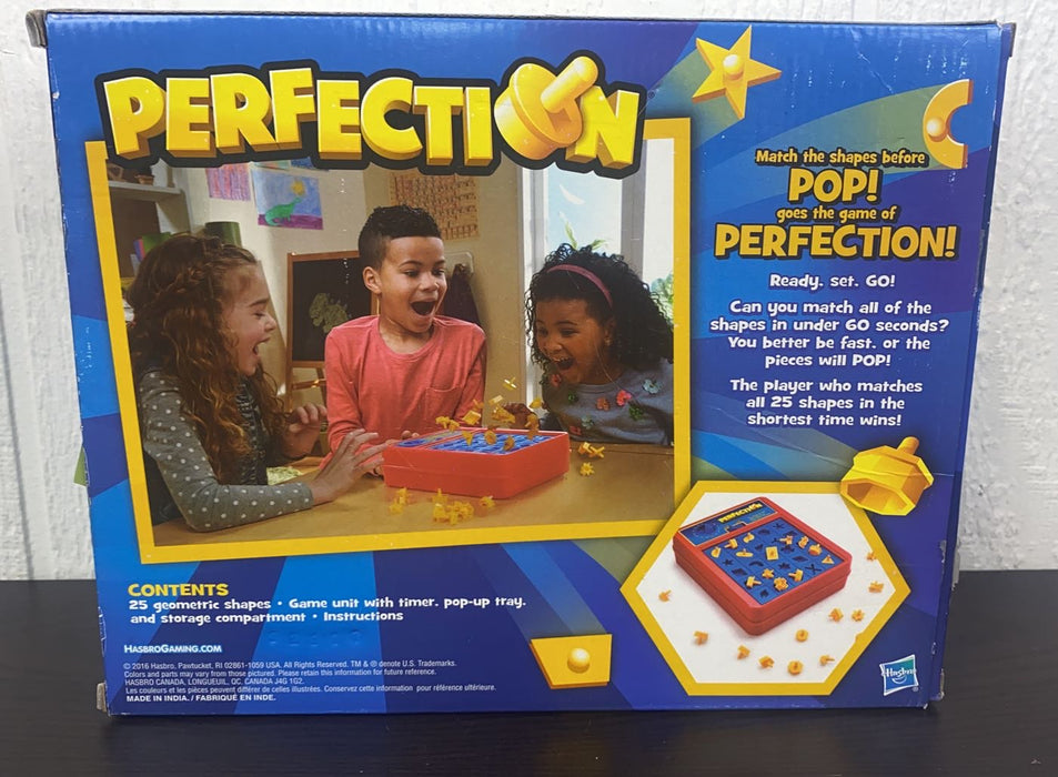 used Hasbro Perfection Game, 9 Piece