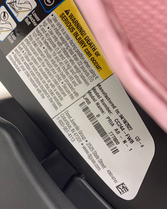 Maxi-Cosi Pria Max All-in-One Convertible Car Seat, 2022, Rose Pink Sw