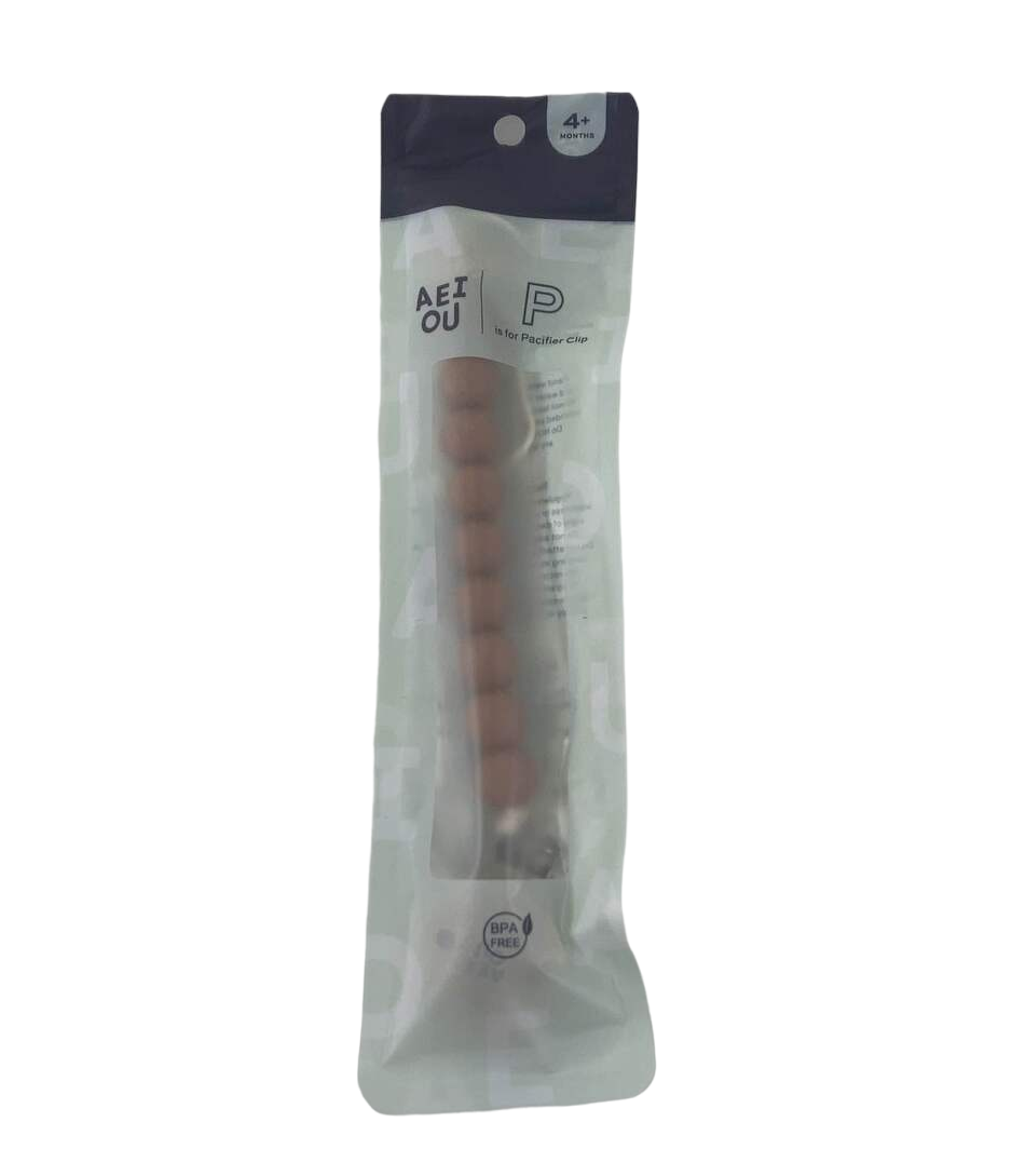 AEIOU Silicone Pacifier Clip, Clay — GoodBuy Gear