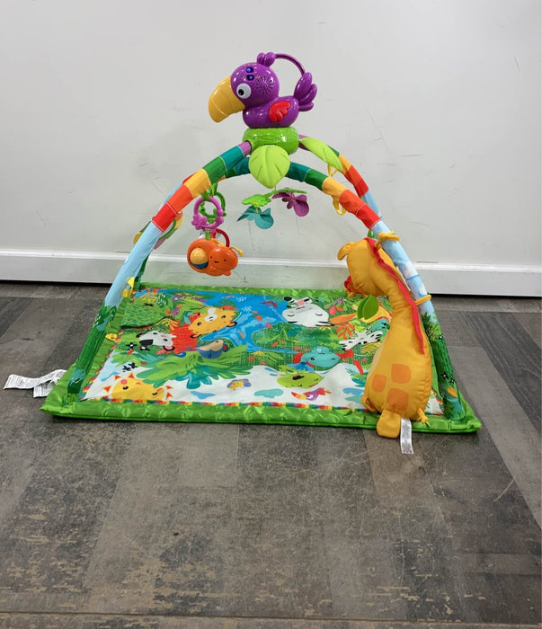 secondhand Fisher Price Rainforest Melodies and Lights Deluxe Gym