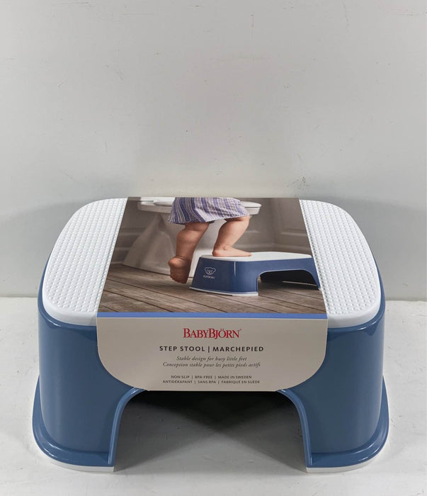secondhand BabyBjorn Step Stool, Deep Blue/ White