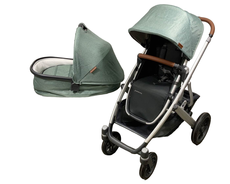 uppababy vista v2 stroller gwen UPPAbaby VISTA V2 Stroller, 2022, Gwen (Green Melange)