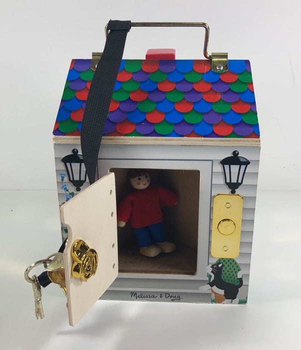 secondhand Melissa & Doug Take-Along Wooden Doorbell Dollhouse