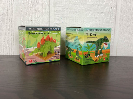 used Image Mini building blocks kits: stegosaurus and t rex