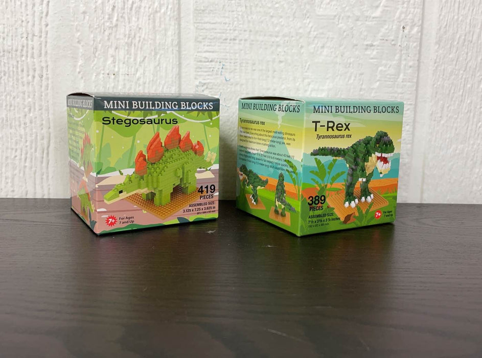 used Image Mini building blocks kits: stegosaurus and t rex