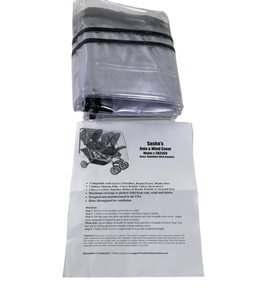 secondhand Sashas Rain And Wind Cover For Graco DuoGlider Stroller