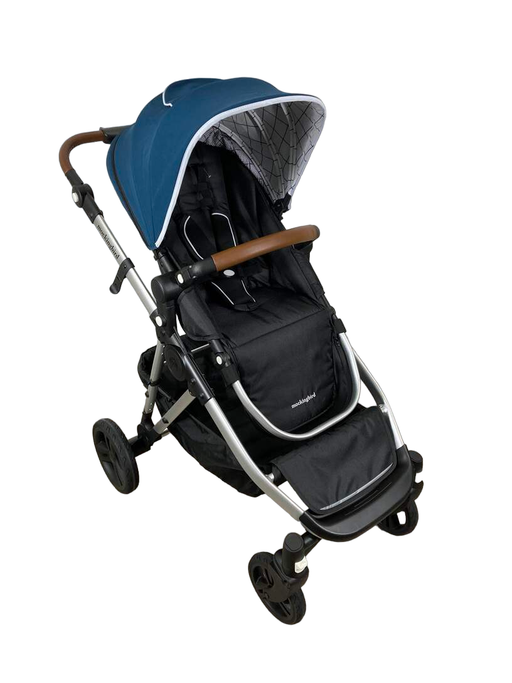 used Mockingbird Single to Double Stroller, 2023, Silver with Penny Leather, Sea, Windowpane