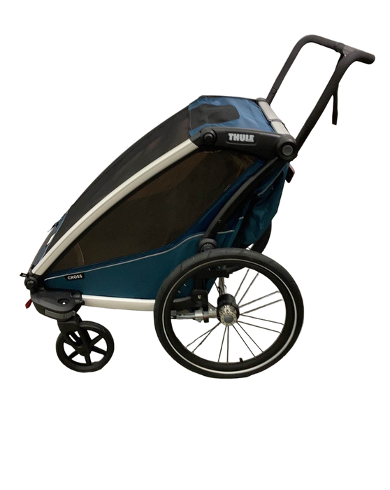 secondhand Thule Chariot Cross Bike Trailer Stroller 2 Seat, Majolica Blue, 2022