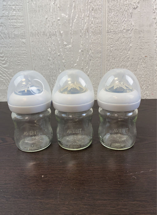 used Philips Avent Natural Glass Bottle, 4 Ounce 3 Pack