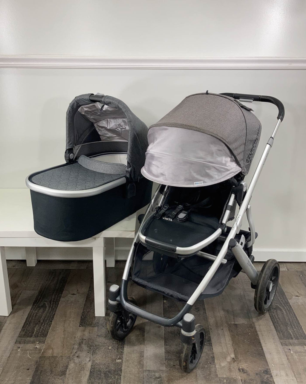 UPPAbaby VISTA Stroller, Jordan (Charcoal Melange), 2019