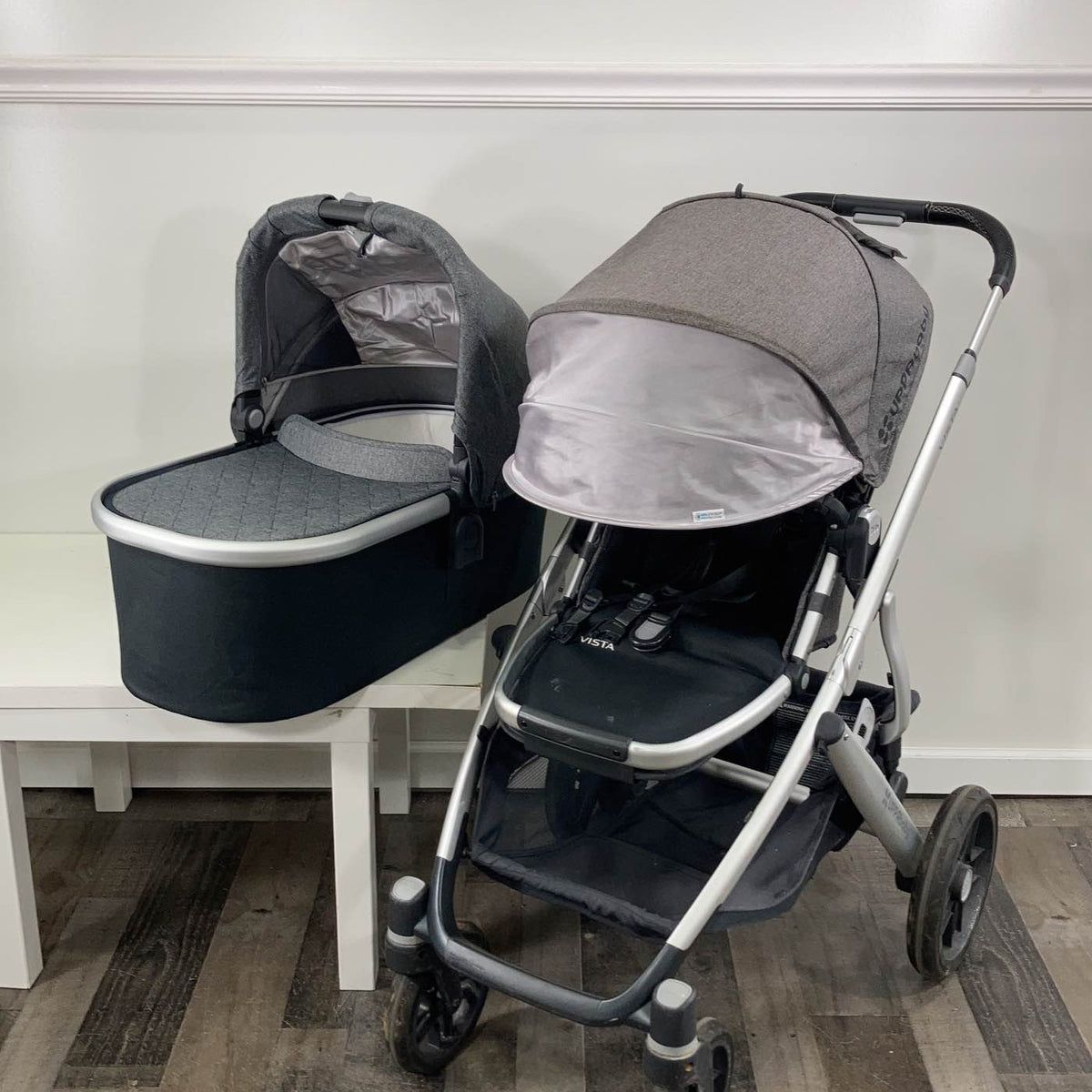 UPPAbaby VISTA Stroller, Jordan (Charcoal Melange), 2019