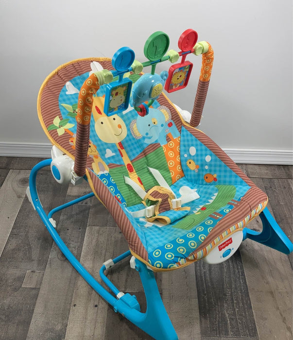 secondhand Fisher Price Infant To Toddler Rocker, Safari