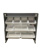 used Humble Crew Inspire Toy Storage Organizer With Bins, Grey/White