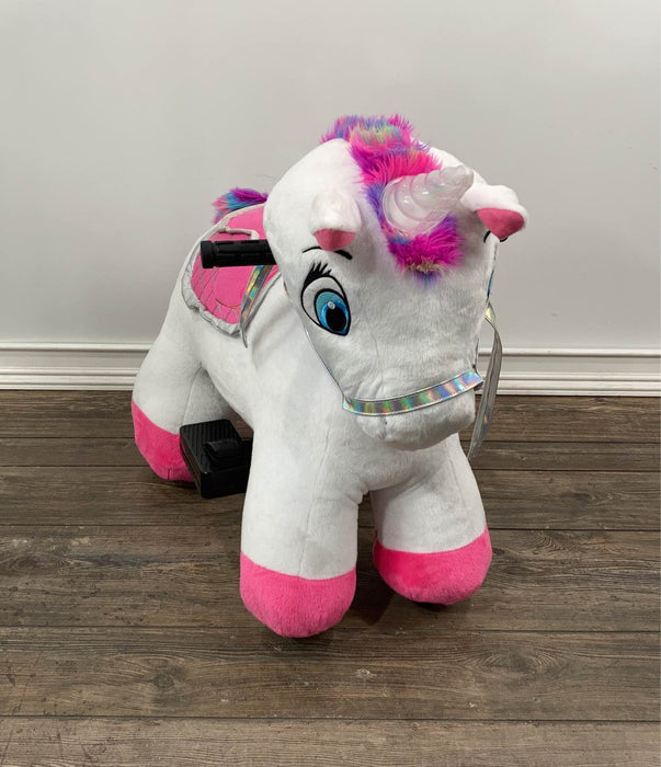 used Stable Buddies Willow Unicorn 6V Plush Ride-On