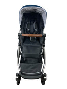 secondhand Mockingbird Single to Double Stroller, Silver with Penny Leather, Watercolor Drops, Sea, 2022