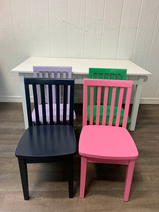 secondhand Pottery Barn Kids Carolina Craft Table With Chairs, Simply White