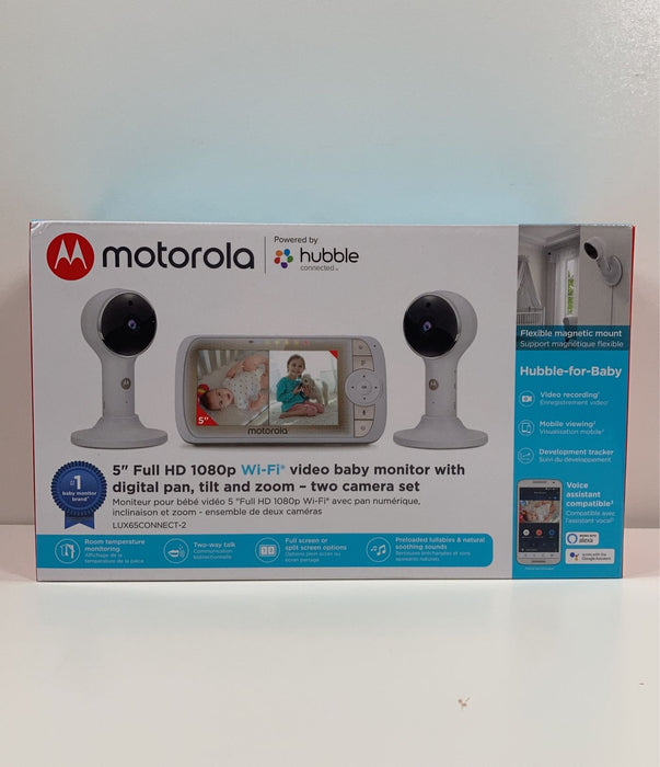 used Motorola Lux65 5" WiFi Baby Monitor with 2 Cameras