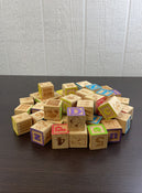 used BUNDLE Wooden Alphabet Blocks