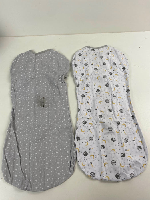 secondhand SwaddleMe Arms Free Convertible Pod 2pk, Star Moon Large 4-6 months