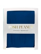 secondhand Posh Peanut Swaddle And Beanie Set, Sailor Blue