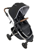 used Mockingbird Single Stroller, 2023, Black, Watercolor Drops, Silver With Penny Leather