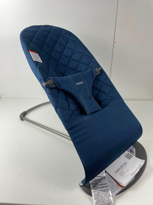 secondhand BabyBjorn Bouncer Bliss, Midnight Blue Cotton