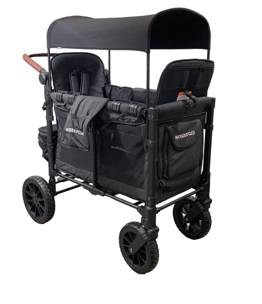 used Wonderfold W2 Luxe Multifunctional Double Stroller Wagon, 2023, Volcanic Black