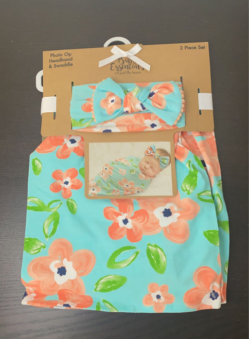 used Baby Essentials Swaddle And Headband Photo Set