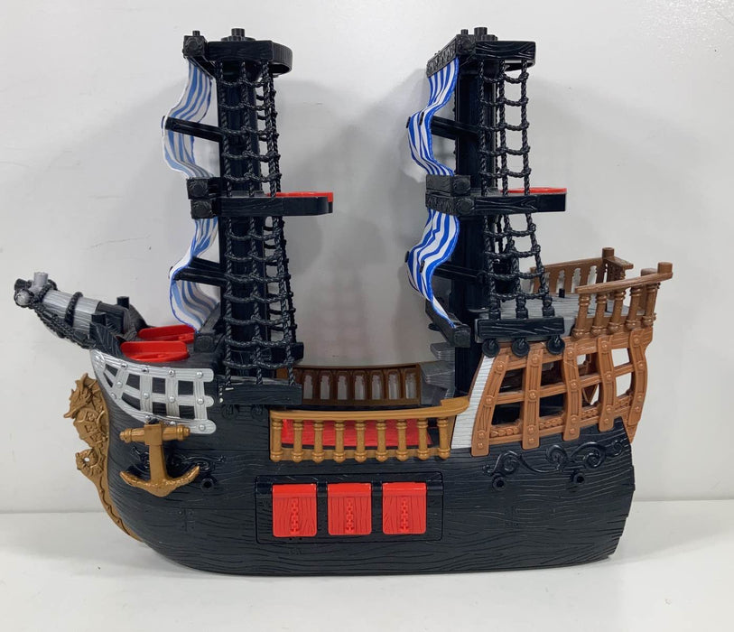 used Fisher Price Imaginext Black & Red Pirate Ship