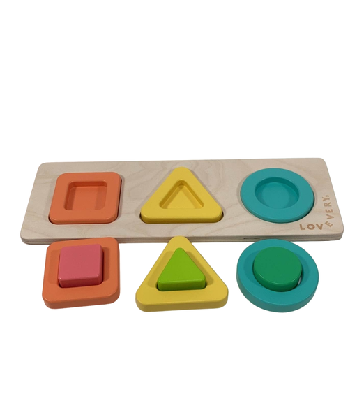 secondhand Lovevery Geo Shapes Puzzle