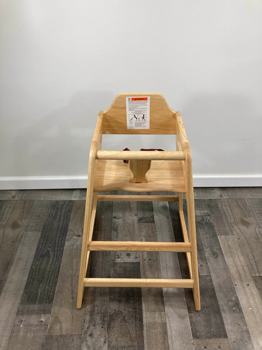used Lancaster Table & Seating Assembled Restaurant Wood High Chair With Nature Finish