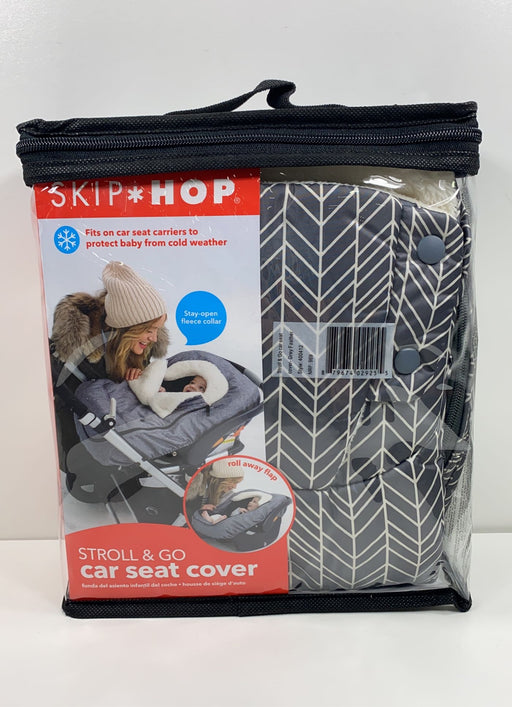 used Skip Hop Stroll & Go Universal Car Seat Cover, Grey Feather