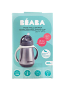 used Beaba Stainless Steel Straw Sippy Cup
