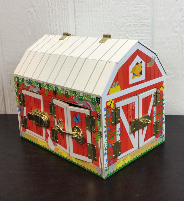 secondhand Melissa & Doug Wooden Latches Barn