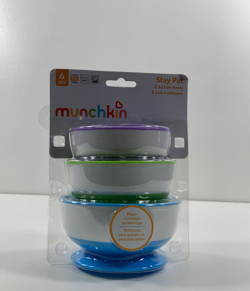 used Munchkin Stay-Put Suction Bowls 3 Pack