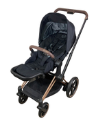 secondhand Cybex E-PRIAM Electric Stroller, 2023, Rose Gold, Premium Black