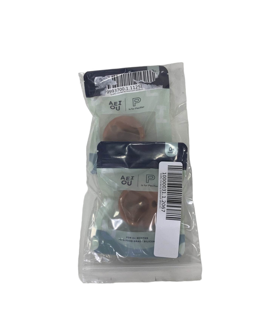 AEIOU Silicone Pacifier, 2 Pack, Clay/Clay — GoodBuy Gear