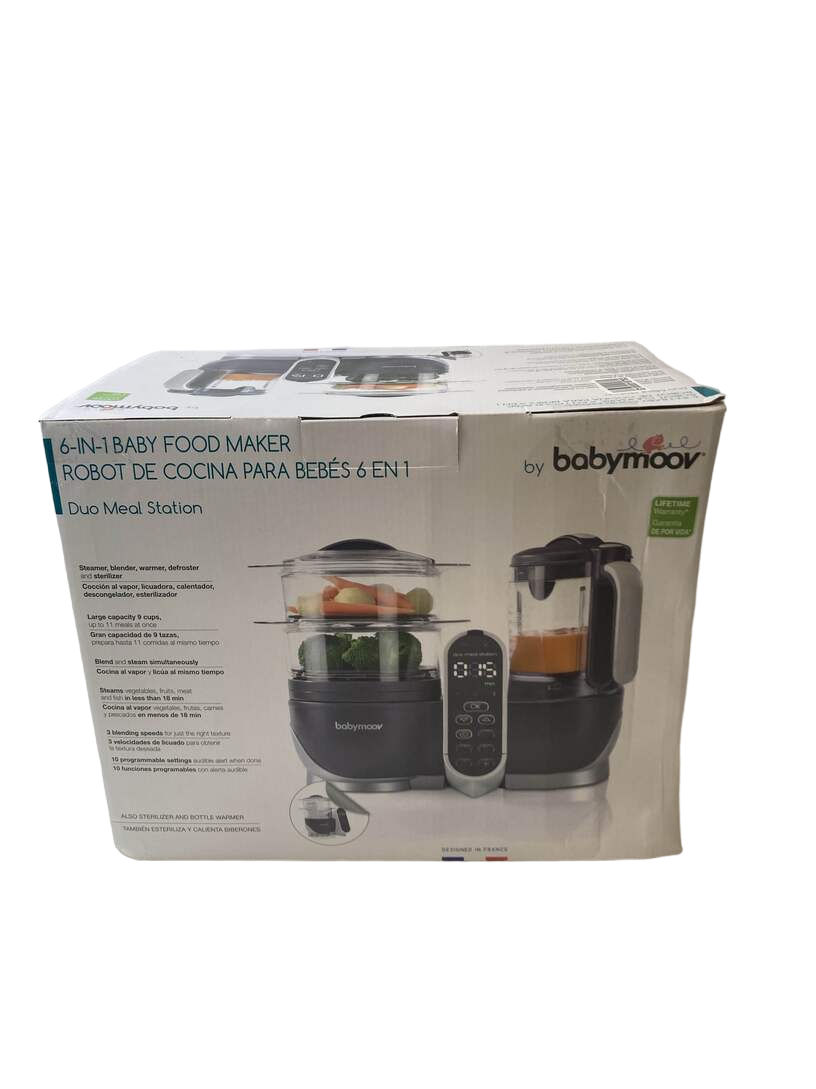 Babymoov Duo Meal Station 6 in 1 Food Processor with Steam Cooker