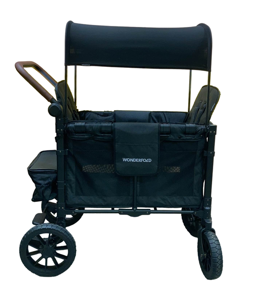 secondhand Wonderfold W2 Luxe Multifunctional Double Stroller Wagon, 2023, Volcanic Black